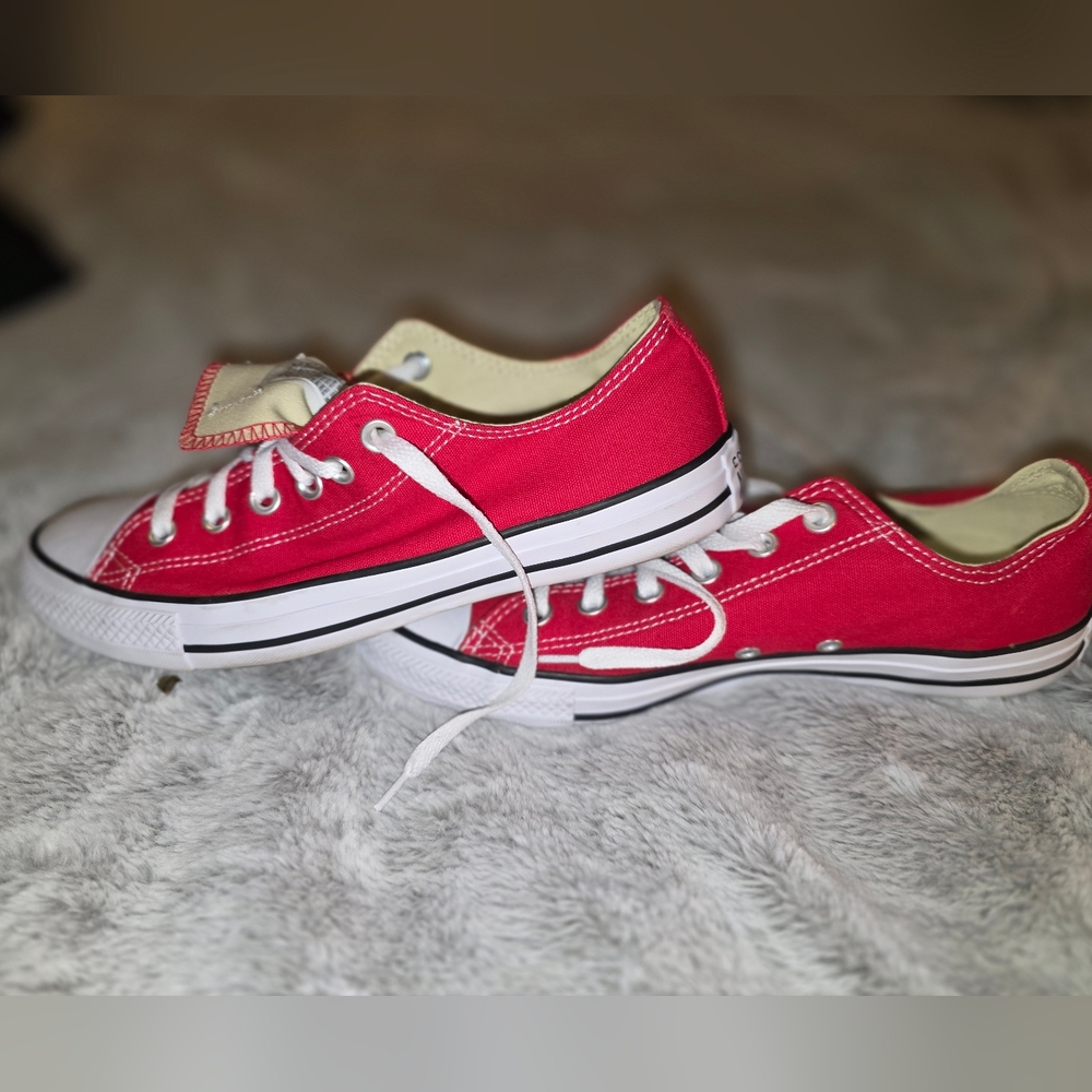 Converse Red and White Sneakers - Picture 3 of 5